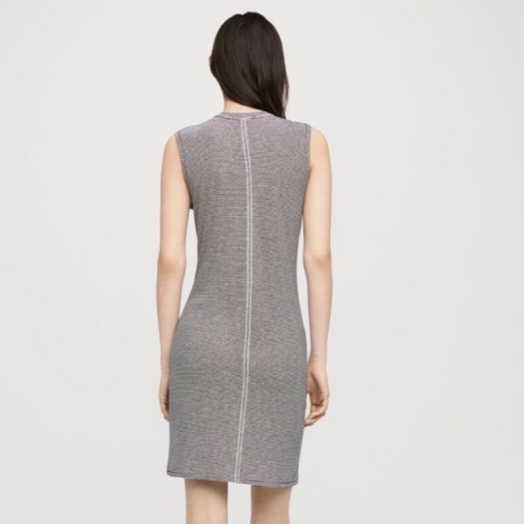 Rag and Bone Light Striped Jersey Weight Mini Linen Blend VNeck Dress d - Picture 10 of 11